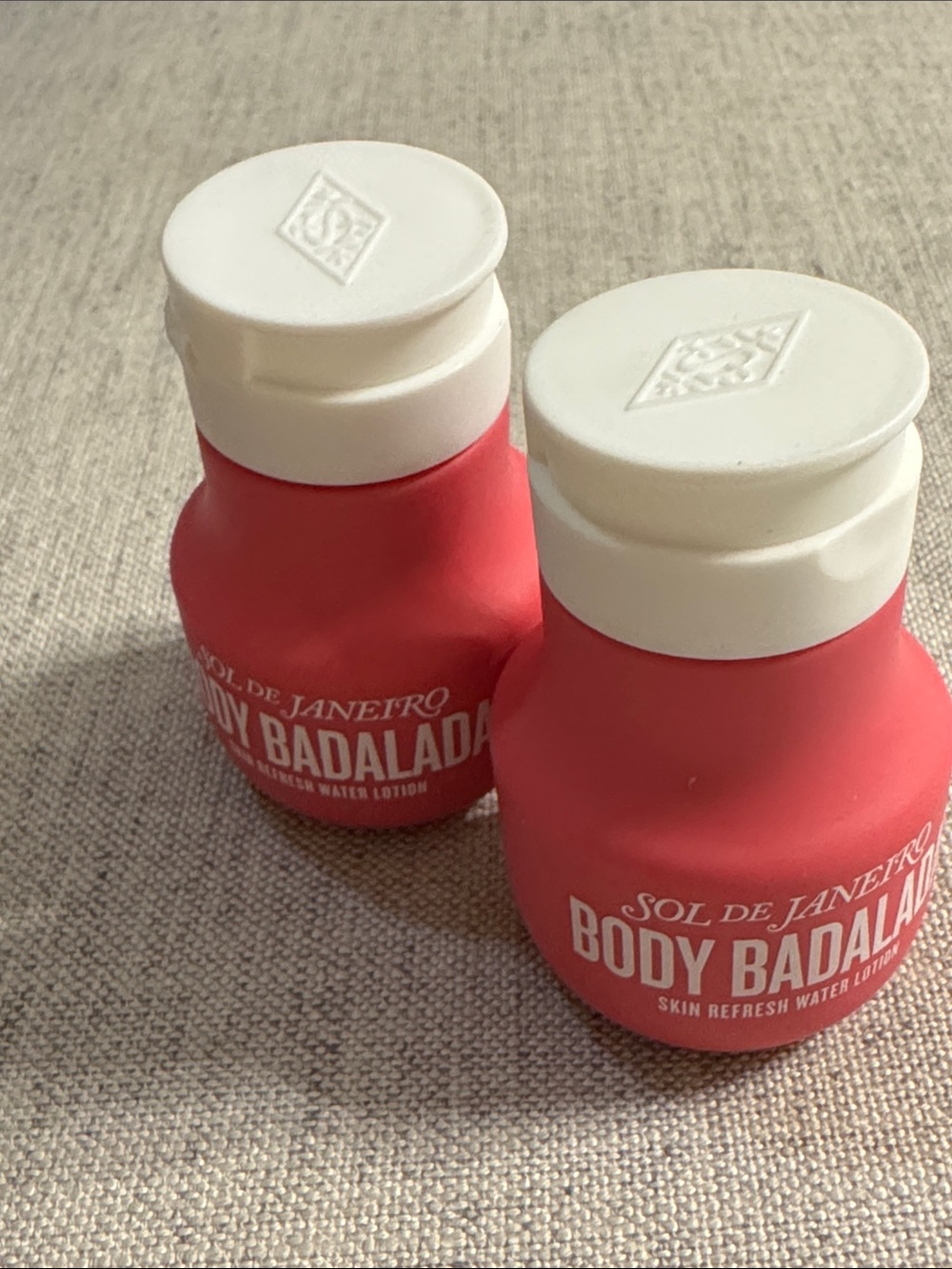 LOT OF 2 Sol de Janeiro Pink Body Badalada Skin Refresh Water Lotion travel size